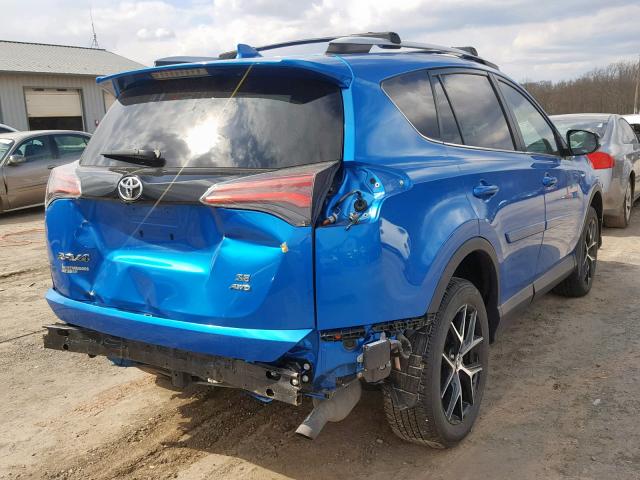 2T3JFREV3GW435631 - 2016 TOYOTA RAV4 SE BLUE photo 4