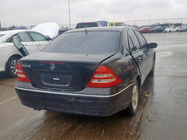 WDBRF61J52E001116 - 2002 MERCEDES-BENZ C 240 BLACK photo 4