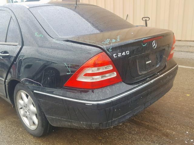 WDBRF61J52E001116 - 2002 MERCEDES-BENZ C 240 BLACK photo 9