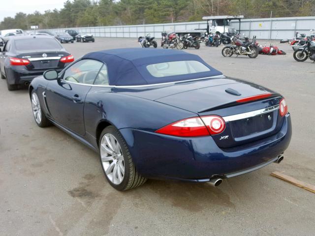 SAJWA44B685B23296 - 2008 JAGUAR XK BLUE photo 3