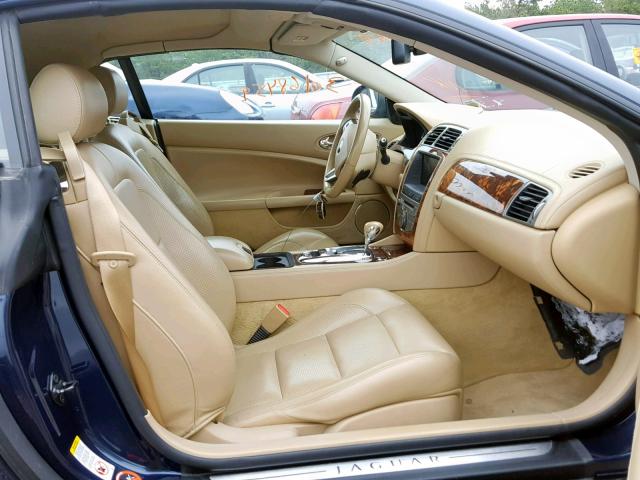 SAJWA44B685B23296 - 2008 JAGUAR XK BLUE photo 5