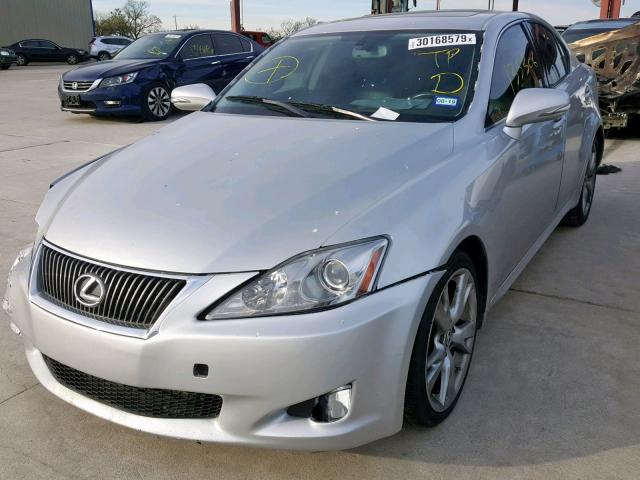 JTHBK262692087555 - 2009 LEXUS IS 250 SILVER photo 2