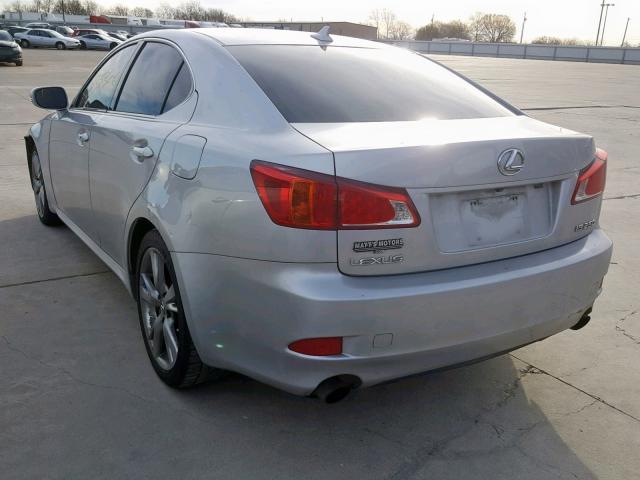 JTHBK262692087555 - 2009 LEXUS IS 250 SILVER photo 3