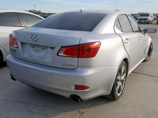 JTHBK262692087555 - 2009 LEXUS IS 250 SILVER photo 4