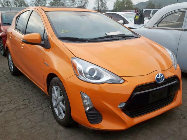 JTDKDTB31G1132761 - 2016 TOYOTA PRIUS C ORANGE photo 1