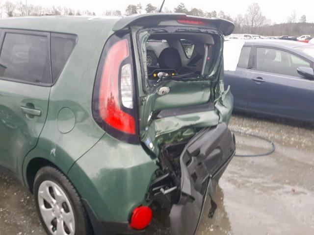 KNDJN2A24E7030327 - 2014 KIA SOUL GREEN photo 9