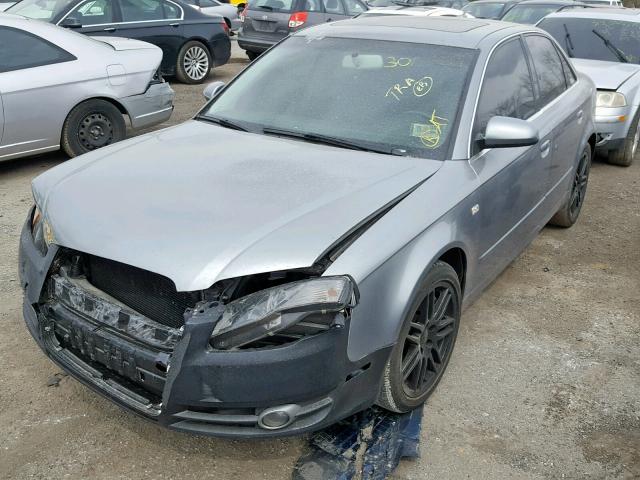 WAUDF78E87A092422 - 2007 AUDI A4 2.0T QU SILVER photo 2