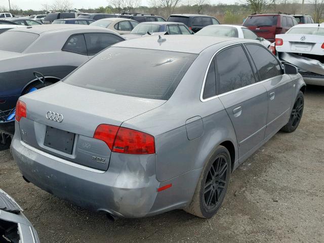 WAUDF78E87A092422 - 2007 AUDI A4 2.0T QU SILVER photo 4