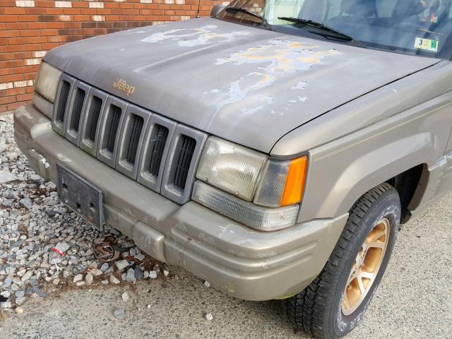 1J4GZ78Y7TC352657 - 1996 JEEP GRAND CHER TAN photo 9