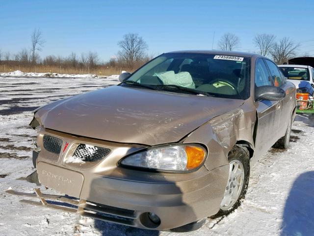 1G2NE52F44M619337 - 2004 PONTIAC GRAND AM S BEIGE photo 2