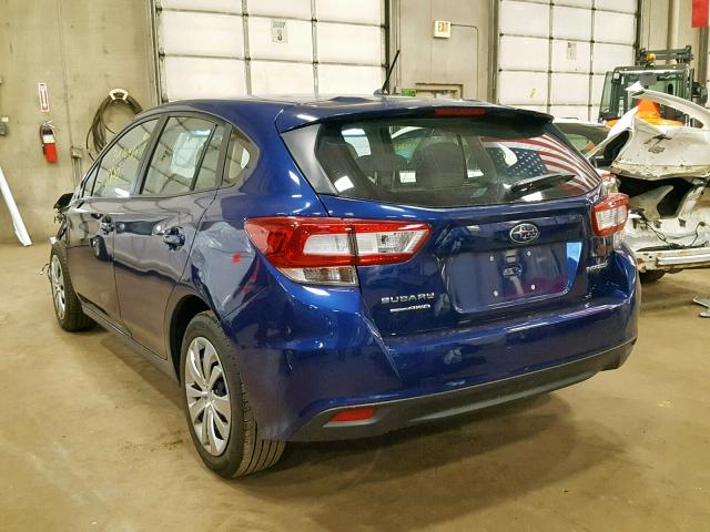 4S3GTAA63J3711416 - 2018 SUBARU IMPREZA BLUE photo 3