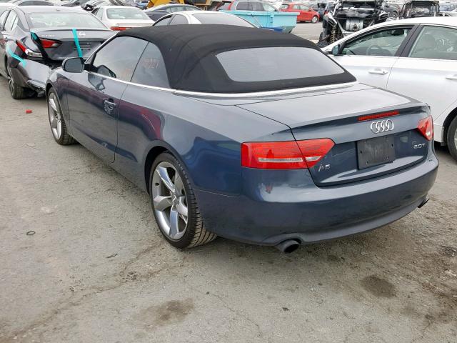 WAUJFAFH7BN003096 - 2011 AUDI A5 PREMIUM CHARCOAL photo 3