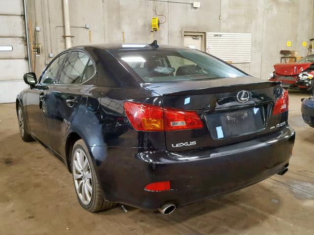 JTHCK262682025589 - 2008 LEXUS IS 250 BLACK photo 3