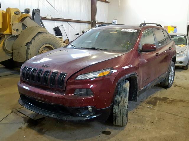 1C4PJMCX0JD597544 - 2018 JEEP CHEROKEE L BURGUNDY photo 2