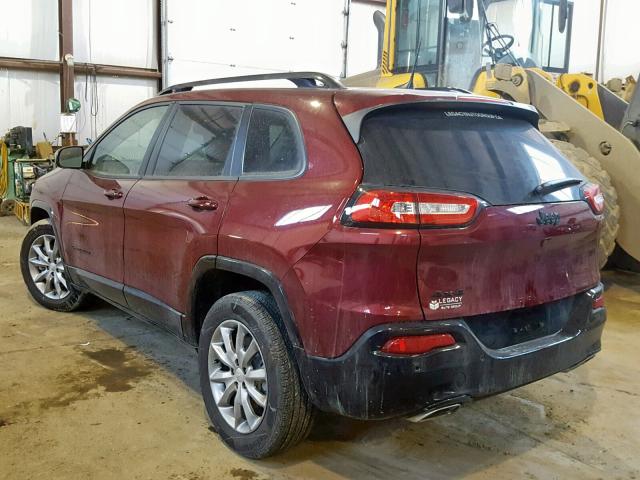 1C4PJMCX0JD597544 - 2018 JEEP CHEROKEE L BURGUNDY photo 3