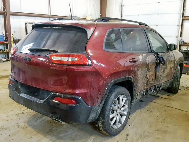 1C4PJMCX0JD597544 - 2018 JEEP CHEROKEE L BURGUNDY photo 4