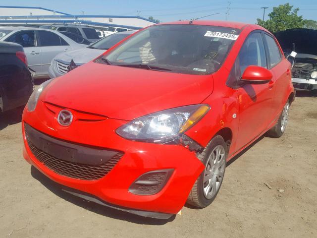 JM1DE1KZ7E0173610 - 2014 MAZDA MAZDA2 SPO RED photo 2