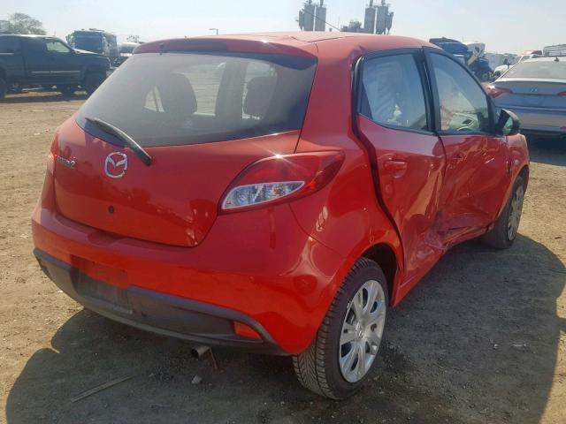 JM1DE1KZ7E0173610 - 2014 MAZDA MAZDA2 SPO RED photo 4