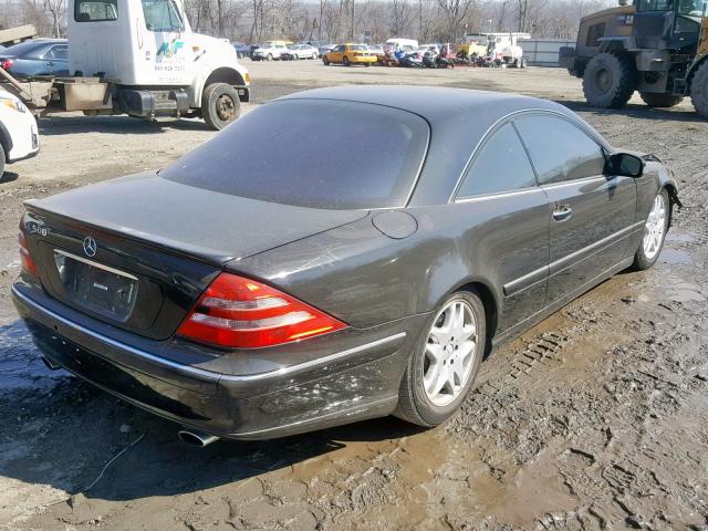 WDBPJ75JX1A014536 - 2001 MERCEDES-BENZ CL 500 BLACK photo 4