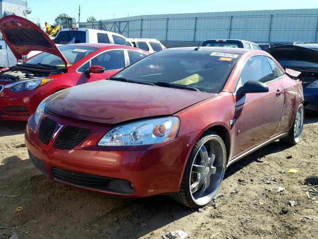 1G2ZH36N384283412 - 2008 PONTIAC G6 GT RED photo 2