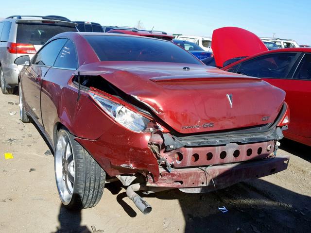 1G2ZH36N384283412 - 2008 PONTIAC G6 GT RED photo 3