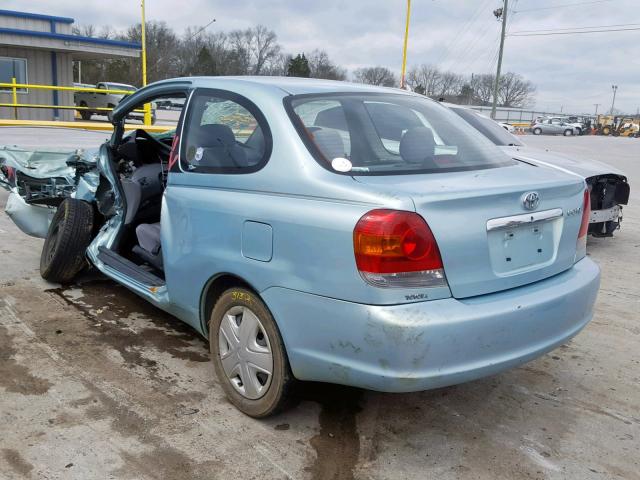 JTDAT123930268428 - 2003 TOYOTA ECHO BLUE photo 3