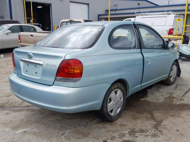 JTDAT123930268428 - 2003 TOYOTA ECHO BLUE photo 4