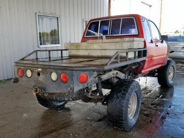 JT4RN13P6P6051520 - 1993 TOYOTA PICKUP 1/2 RED photo 4