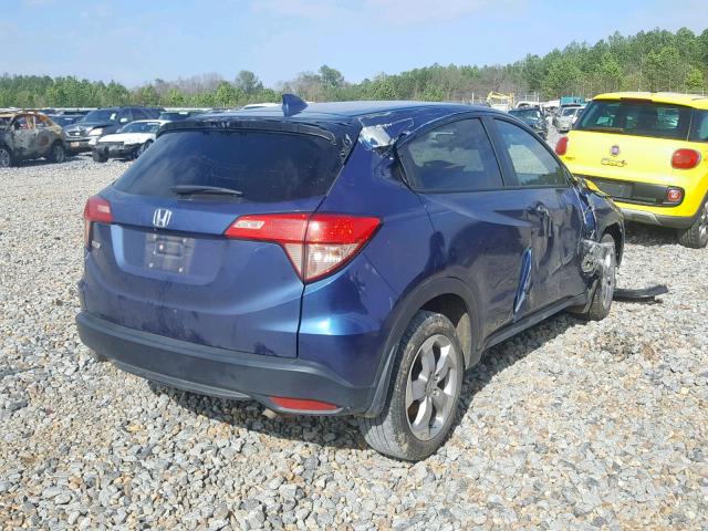 3CZRU5H53GM714795 - 2016 HONDA HR-V EX BLUE photo 4