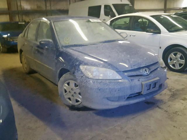 1HGES16384L024091 - 2004 HONDA CIVIC DX V BLUE photo 1