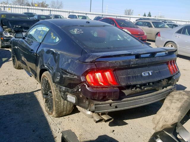 1FA6P8CF4J5166200 - 2018 FORD MUSTANG GT BLACK photo 3