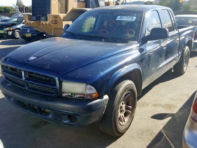 1D7HL38X83S135691 - 2003 DODGE DAKOTA QUA BLACK photo 2