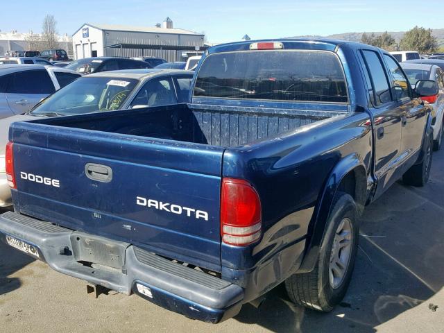 1D7HL38X83S135691 - 2003 DODGE DAKOTA QUA BLACK photo 4