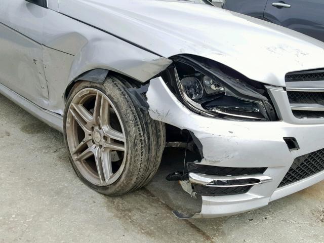 WDDGJ4HB1EG169618 - 2014 MERCEDES-BENZ C 250 SILVER photo 9