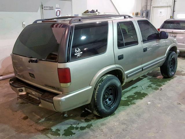 1GNDT13W412106737 - 2001 CHEVROLET BLAZER TAN photo 4