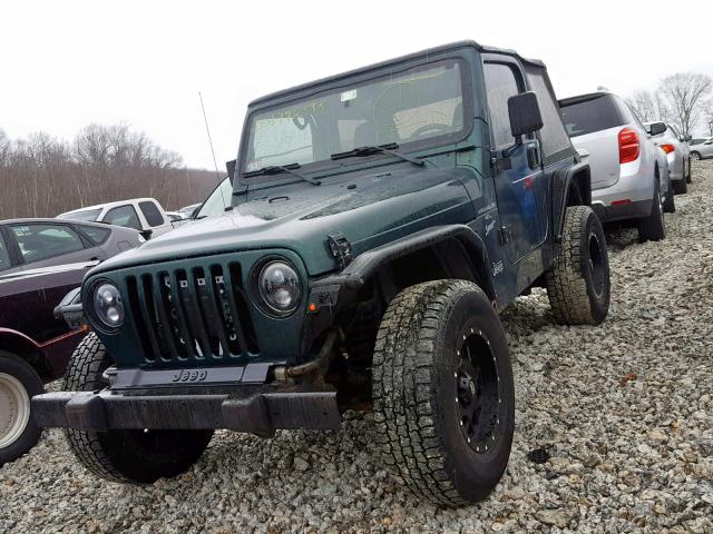 1J4FY19S4XP464675 - 1999 JEEP WRANGLER / GREEN photo 2