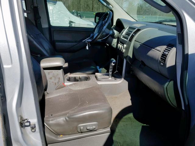 5N1AR18W87C632886 - 2007 NISSAN PATHFINDER SILVER photo 5