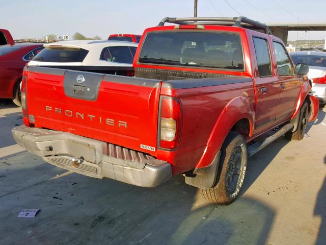 1N6ED27T84C413761 - 2004 NISSAN FRONTIER C RED photo 4