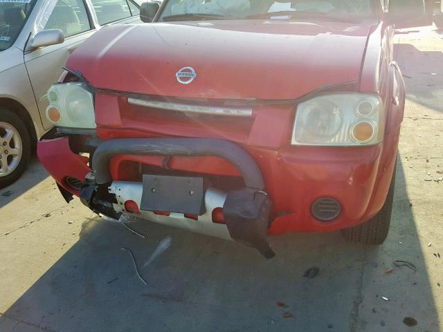 1N6ED27T84C413761 - 2004 NISSAN FRONTIER C RED photo 9