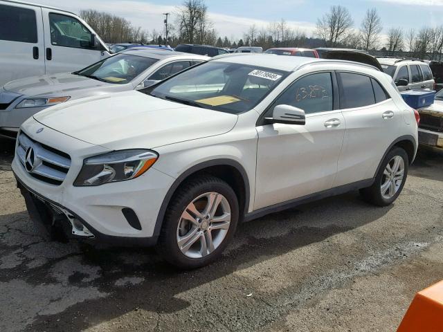 WDCTG4GB4FJ085901 - 2015 MERCEDES-BENZ GLA 250 4M WHITE photo 2