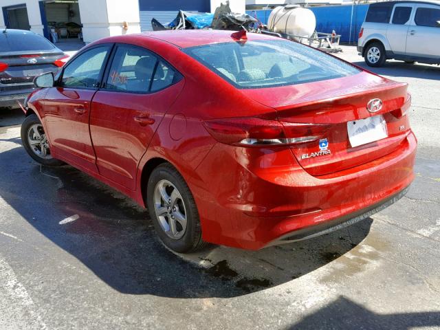 5NPD94LA3HH061747 - 2017 HYUNDAI ELANTRA EC RED photo 3