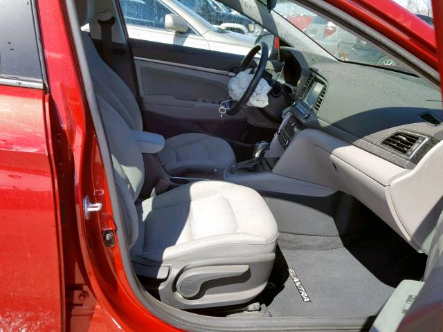 5NPD94LA3HH061747 - 2017 HYUNDAI ELANTRA EC RED photo 5