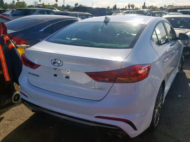 KMHD04LB0JU532182 - 2018 HYUNDAI ELANTRA SP WHITE photo 4