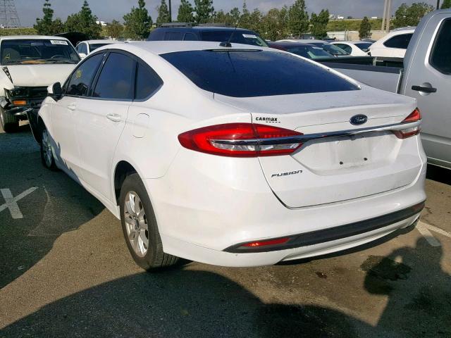 3FA6P0G75HR357958 - 2017 FORD FUSION S WHITE photo 3