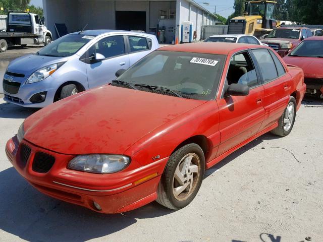 1G2NE52M1WC762530 - 1998 PONTIAC GRAND AM S RED photo 2