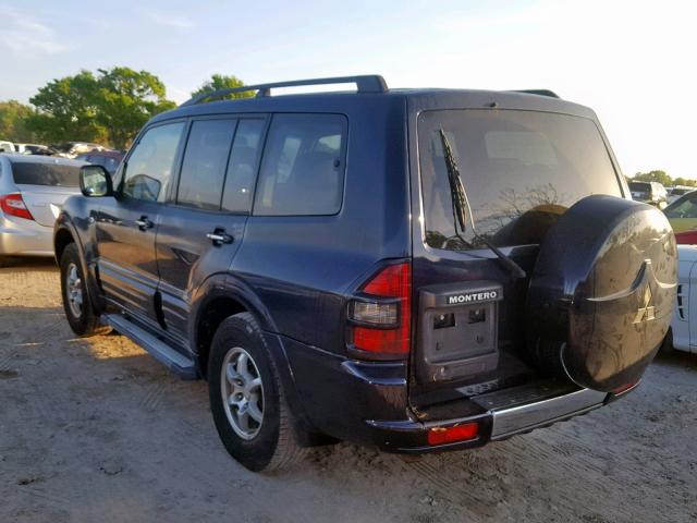 JA4MW51R32J048156 - 2002 MITSUBISHI MONTERO LI BLUE photo 3