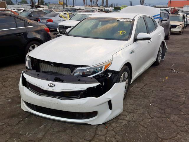 KNAGT4LC1H5008669 - 2017 KIA OPTIMA HYB WHITE photo 2