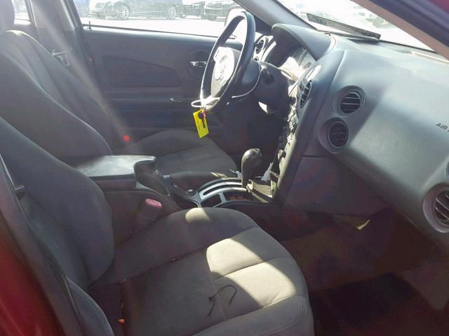 2G2WS522251146612 - 2005 PONTIAC GRAND PRIX MAROON photo 5