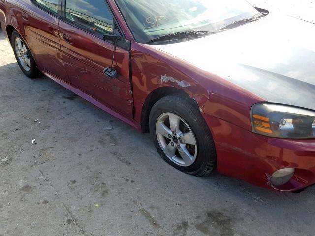 2G2WS522251146612 - 2005 PONTIAC GRAND PRIX MAROON photo 9