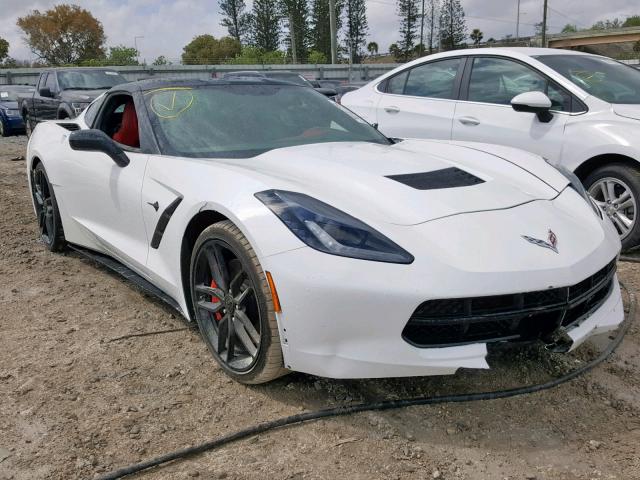 1G1YL2D78E5132357 - 2014 CHEVROLET CORVETTE S WHITE photo 1